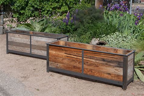 wood flower box with metal accent|Wood Box With Metal Accent .